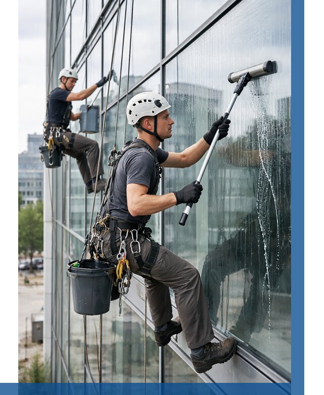 Мойка витражей альпинистами в Кисловодске от 749 р. под ключ|ВЫСОТНИК-Ксл