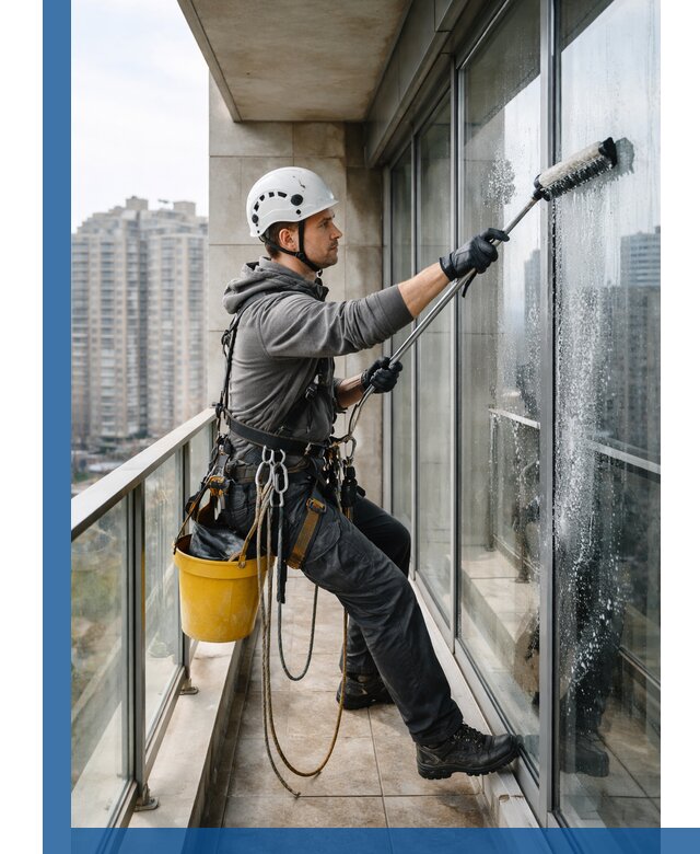 Профессиональная мойка балконного остекления в Кисловодске