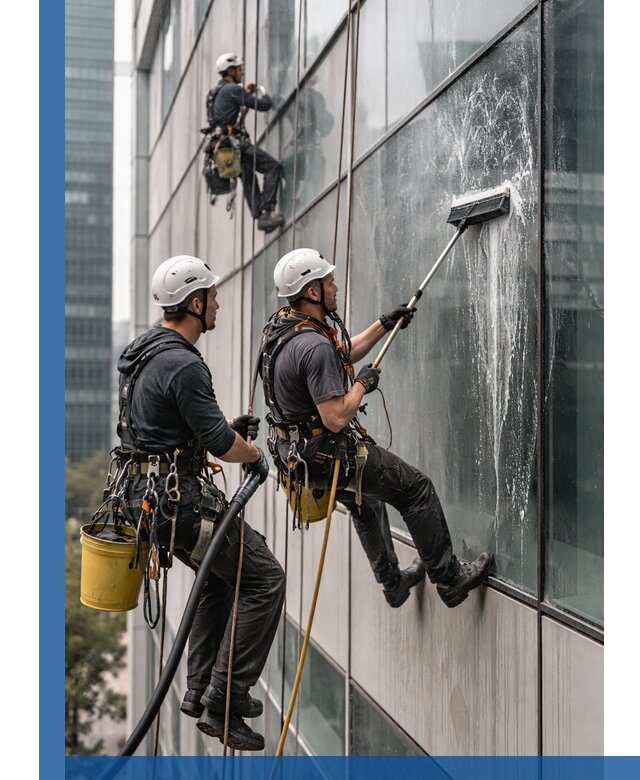 Профессиональная высотная мойка фасадов зданий в Кисловодске
