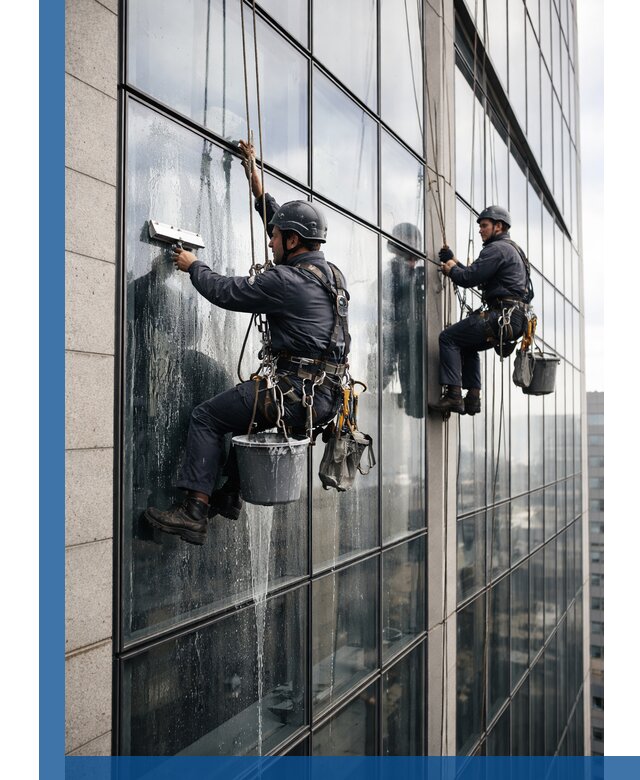 Профессиональная мойка стеклянных фасадов зданий в Кисловодске