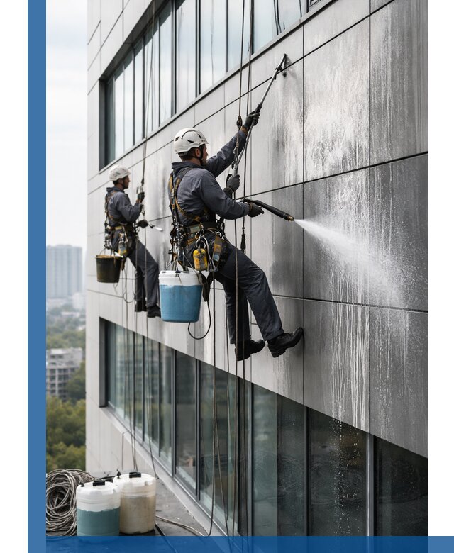 Профессиональная мойка вентилируемых фасадов в Кисловодске