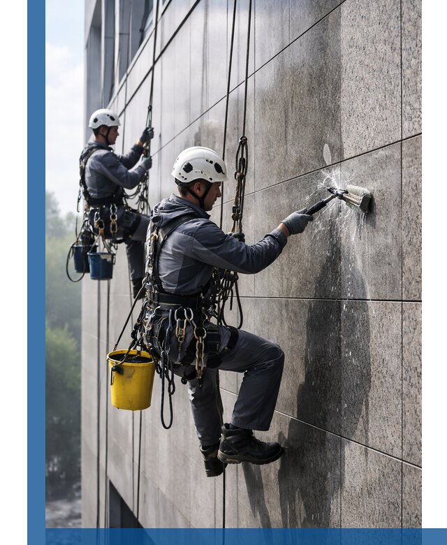 Профессиональная мойка фасада из керамогранита в Кисловодске