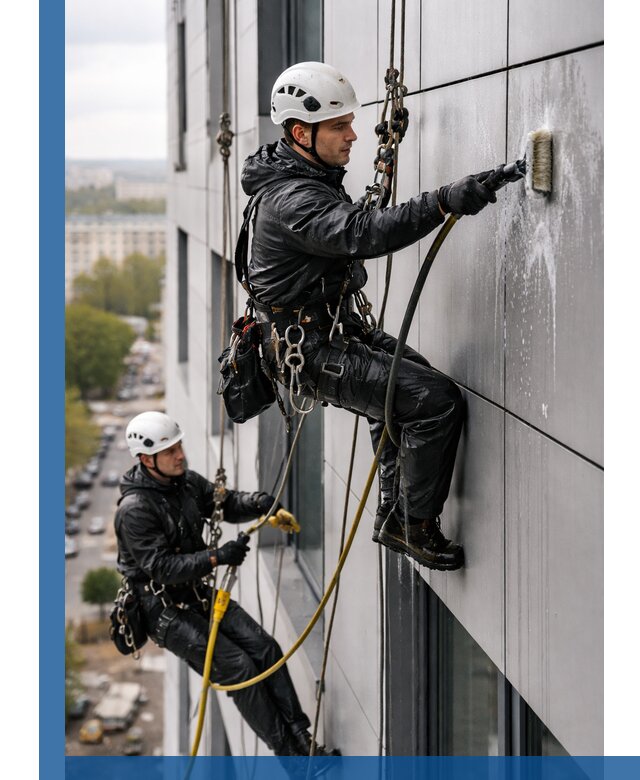 Профессиональная мойка фасада из композита в Кисловодске