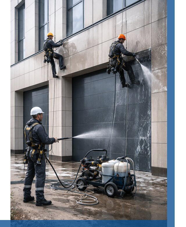 Послестроительная мойка фасада в Кисловодске от 321 р. | ВЫСОТНИК-Ксл