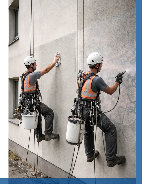 Антиграффити покрытие фасада в Кисловодске от 642 р. | ВЫСОТНИК-Ксл