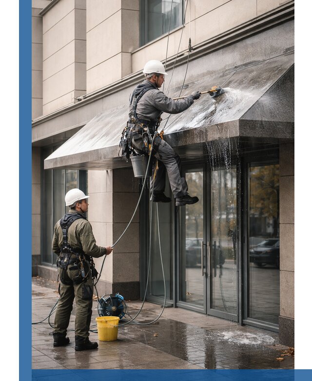 Профессиональная мойка козырьков и навесов в Кисловодске