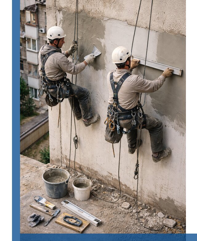 Комплексный ремонт штукатурного фасада с гарантией в Кисловодске