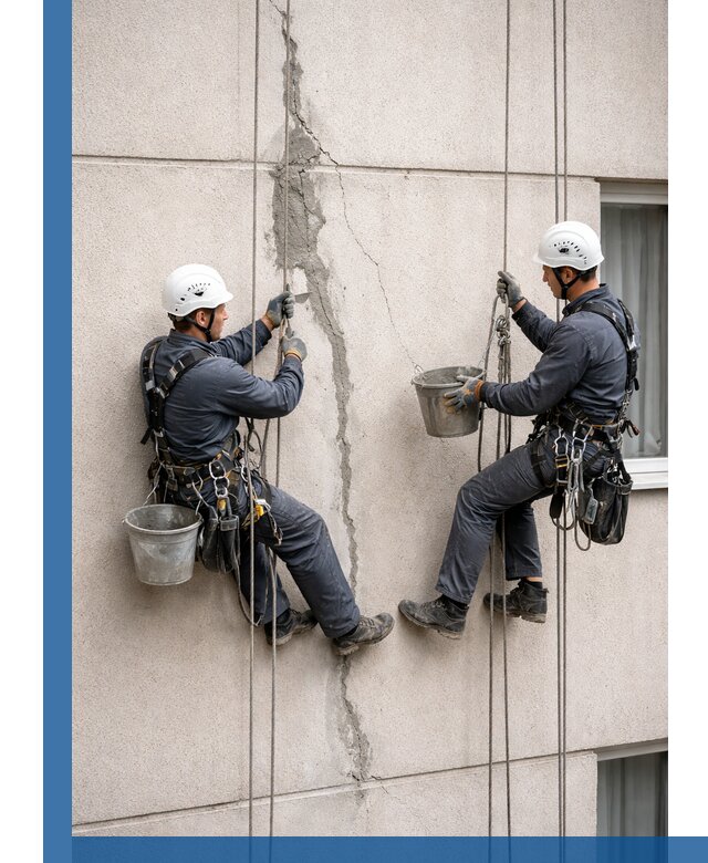 Заделка трещин на фасаде в Кисловодске с гарантийным ремонтом