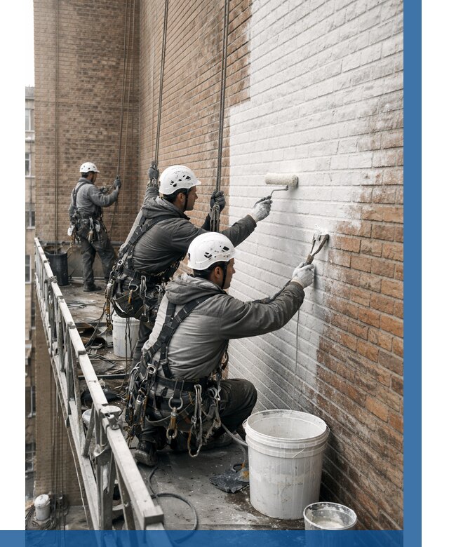 Покраска кирпичного фасада в Кисловодске от 374 р. | ВЫСОТНИК-Ксл