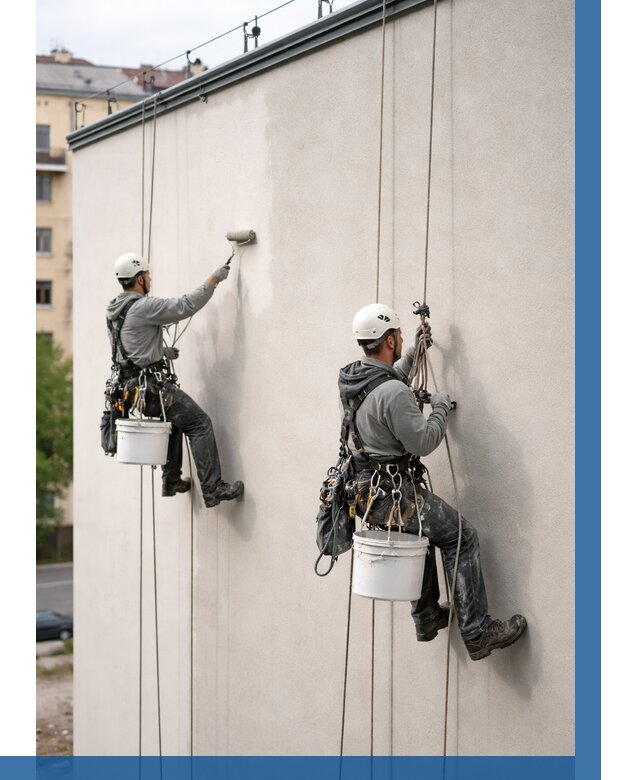 Покраска оштукатуренного фасада в Кисловодске от 342 р. | ВЫСОТНИК-Ксл