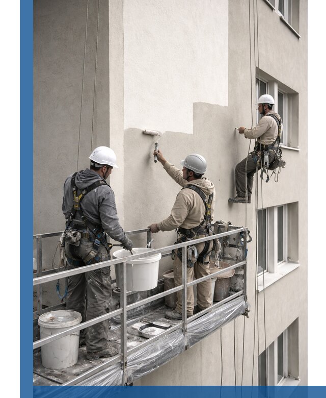 Покраска оштукатуренного фасада в Кисловодске под ключ с гарантией