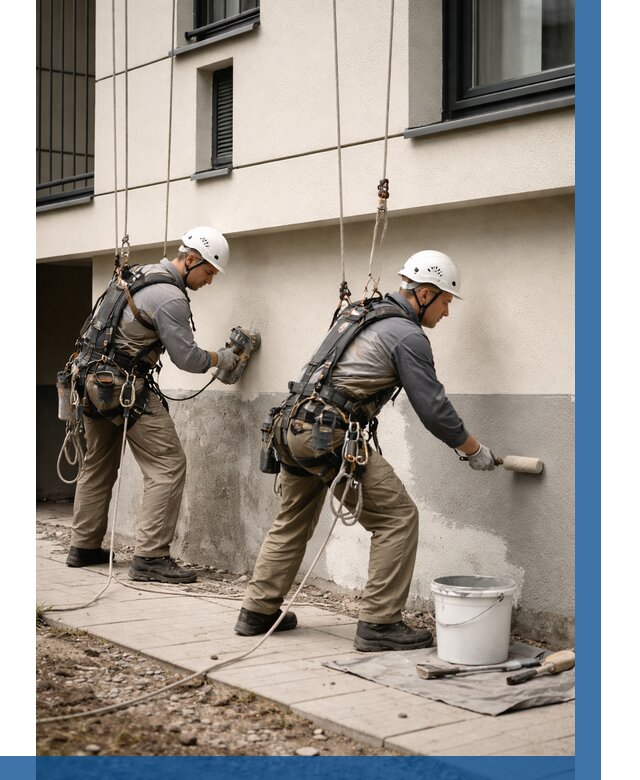 Окраска цоколя здания в Кисловодске от 481 р. под ключ | ВЫСОТНИК-Ксл