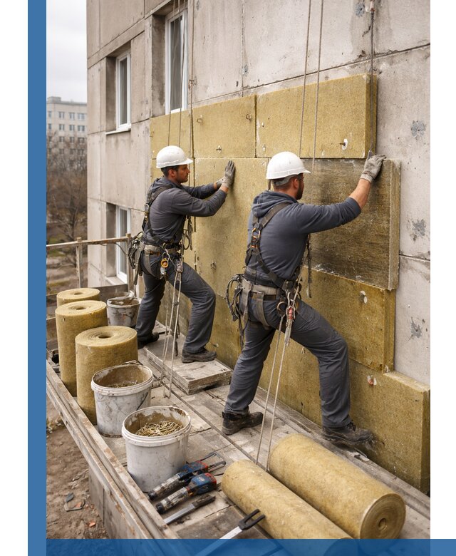 Утепление фасада минватой в Кисловодске под ключ с гарантией