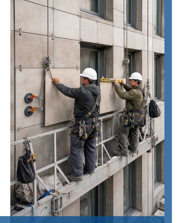 Монтаж керамогранита на фасад в Кисловодске от 2674 р. | ВЫСОТНИК-Ксл