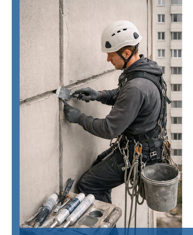 Ремонт межпанельных швов в Кисловодске герметизация и восстановление