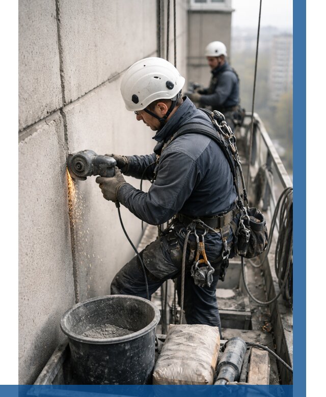 Штробление межпанельных швов в Кисловодске от 1283 р. | ВЫСОТНИК-Ксл