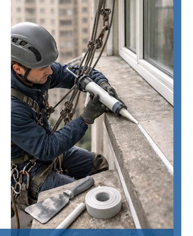 Герметизация балконного козырька в Кисловодске от 4812 р. | ВЫСОТНИК-Ксл