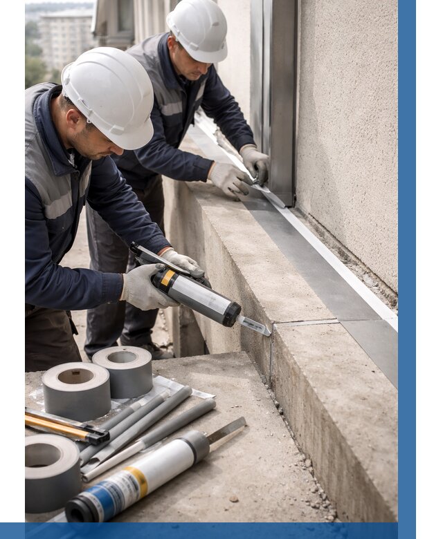 Герметизация примыкания балкона в Кисловодске от 4812 р. | ВЫСОТНИК-Ксл