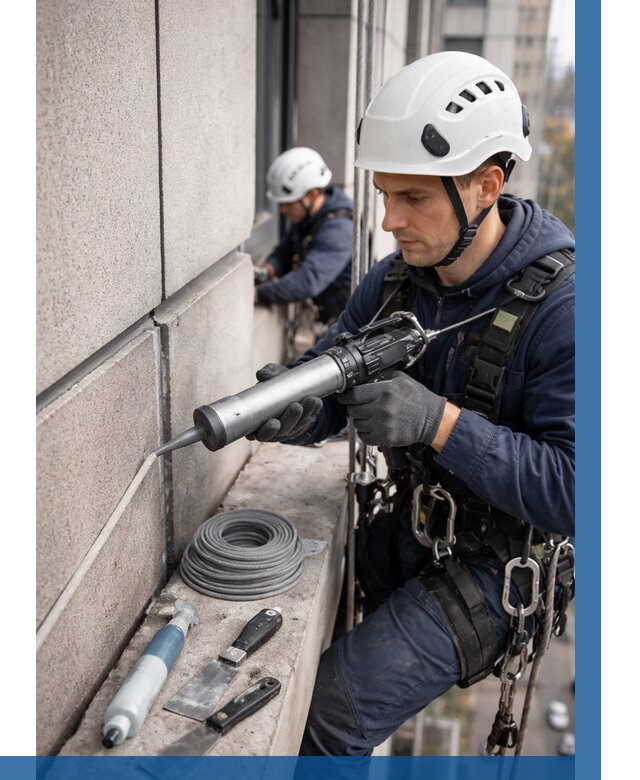 Герметизация деформационных швов фасада в Кисловодске от 749 | ВЫСОТНИК-Ксл