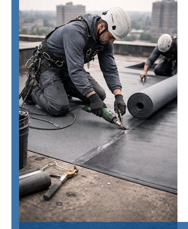 Ремонт мягкой кровли в Кисловодске с выездом промальпинистов