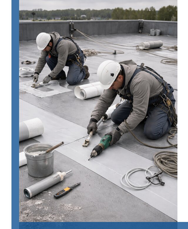 Ремонт мембранной кровли в Кисловодске качественно и с гарантией