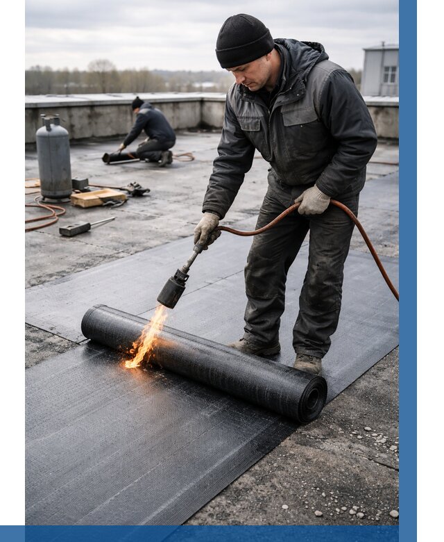 Ремонт наплавляемой кровли в Кисловодске от 749 р. | ВЫСОТНИК-Ксл