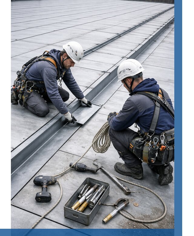 Ремонт фальцевой кровли в Кисловодске от 749 р. | ВЫСОТНИК-Ксл