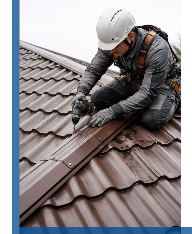 Ремонт металлочерепицы на крыше в Кисловодске профессионально