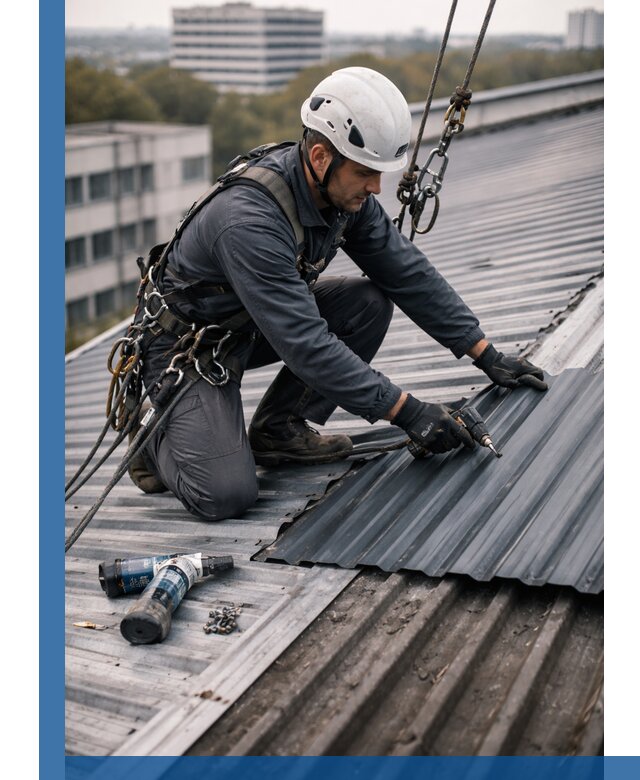 Ремонт профнастила на кровле в Кисловодске, работы под ключ