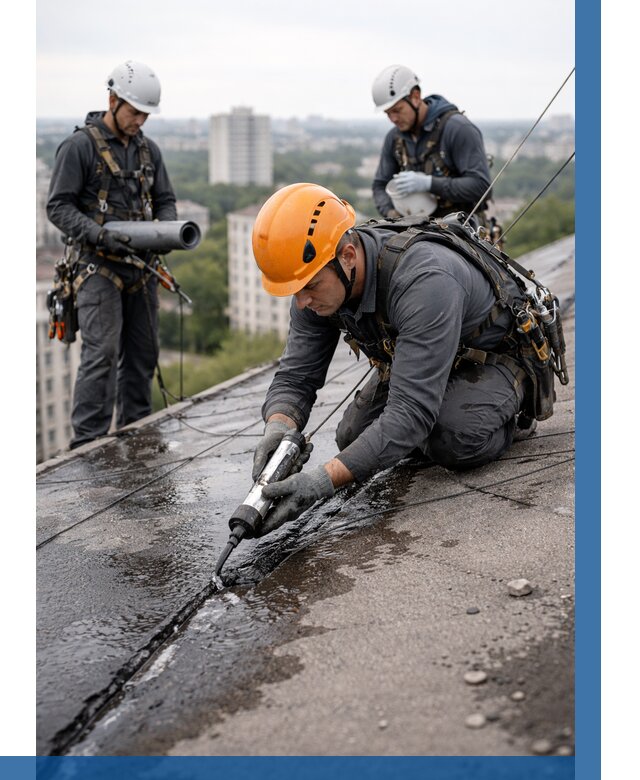 Устранение протечек кровли в Кисловодске от 12833 р. | ВЫСОТНИК-Ксл