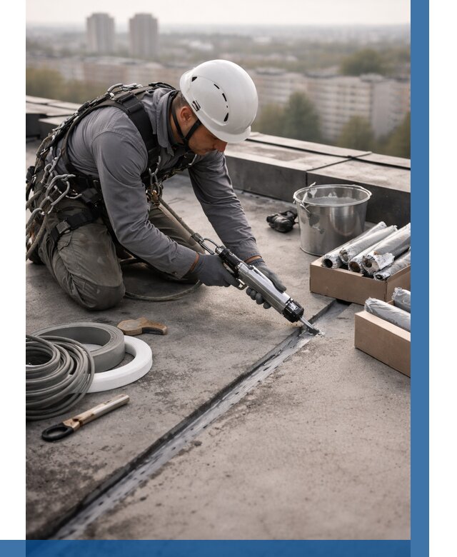 Герметизация швов кровли в Кисловодске от 481 р./м2 | ВЫСОТНИК-Ксл