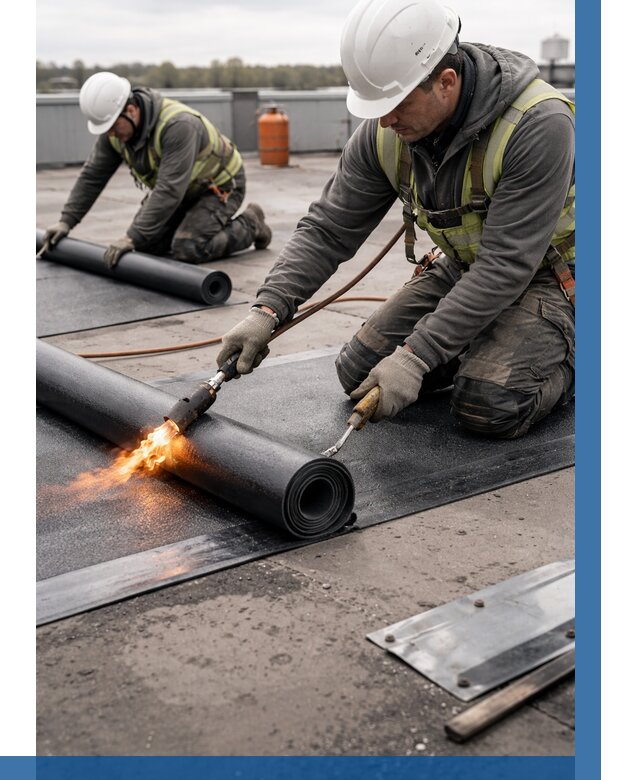 Монтаж наплавляемой кровли в Кисловодске от 909 р. — ВЫСОТНИК-Ксл