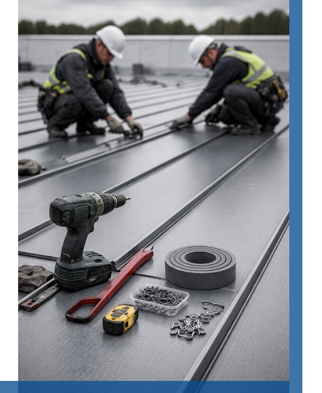 Монтаж фальцевой кровли в Кисловодске от 1925 р. | ВЫСОТНИК-Ксл