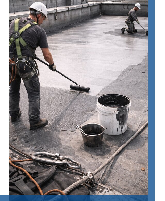 Гидроизоляция кровли жидкой резиной в Кисловодске от 535 р. | ВЫСОТНИК-Ксл