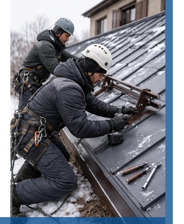 Монтаж снегозадержателей в Кисловодске от 481 р. | ВЫСОТНИК-Ксл