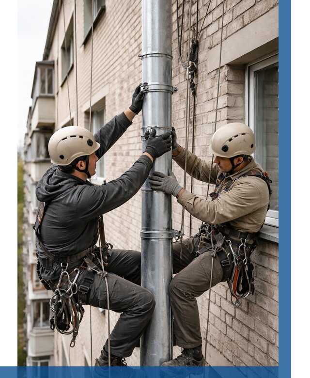 Замена водосточных труб в Кисловодске от 6951 р. | ВЫСОТНИК-Ксл