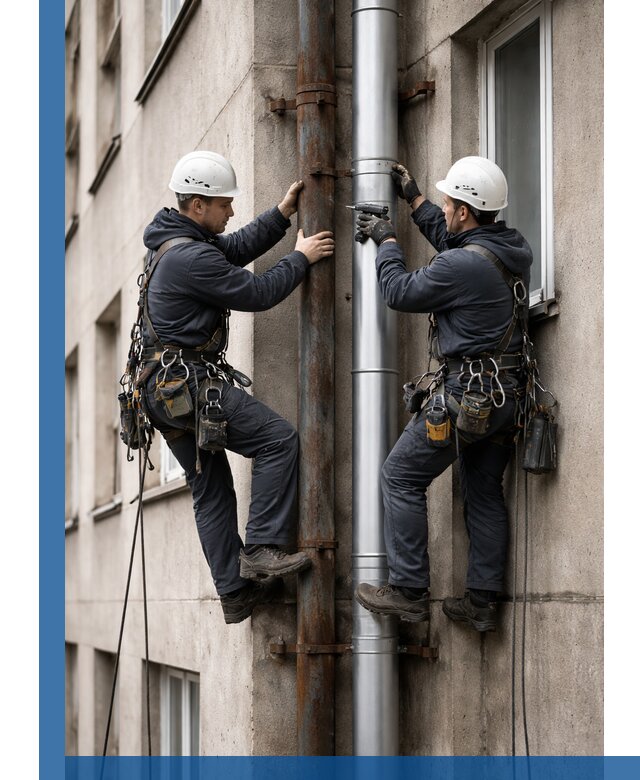 Замена водосточных труб в Кисловодске: монтаж и демонтаж под ключ