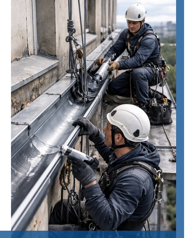 Ремонт водосточных желобов в Кисловодске от 6951 р. | ВЫСОТНИК-Ксл