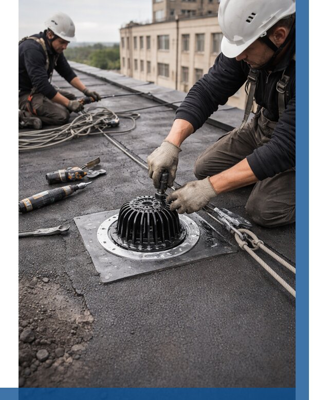 Установка водосточных воронок в Кисловодске цена от 3743 р. | ВЫСОТНИК-Ксл