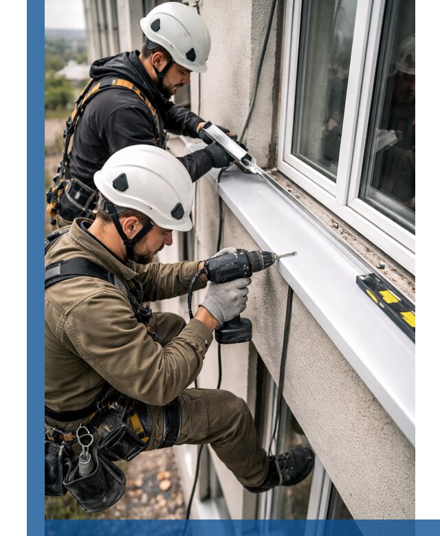 Профессиональный монтаж оконных отливов и отведения воды в Кисловодске
