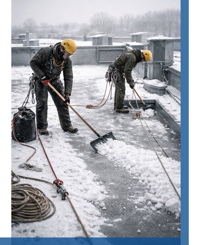 Очистка крыши от снега в Кисловодске от 8021 р. | ВЫСОТНИК-Ксл