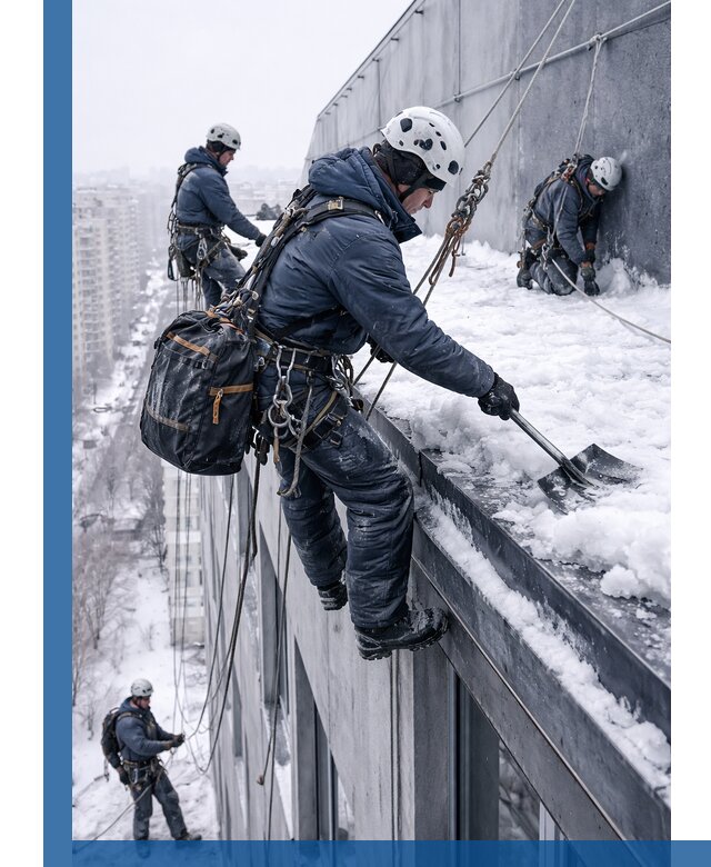 Абонентское обслуживание кровли зимой в Кисловодске регулярный уход