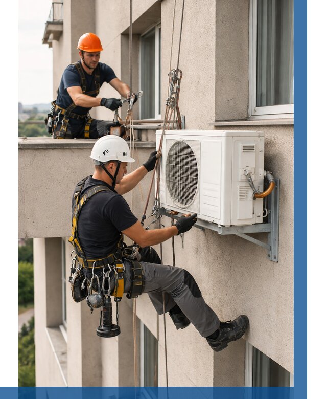 Монтаж внешнего блока кондиционера в Кисловодске от 6951 р. | ВЫСОТНИК-Ксл