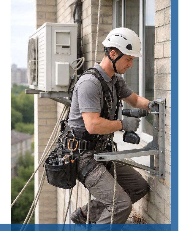 Установка кронштейнов кондиционера в Кисловодске от 3743 р. | ВЫСОТНИК-Ксл