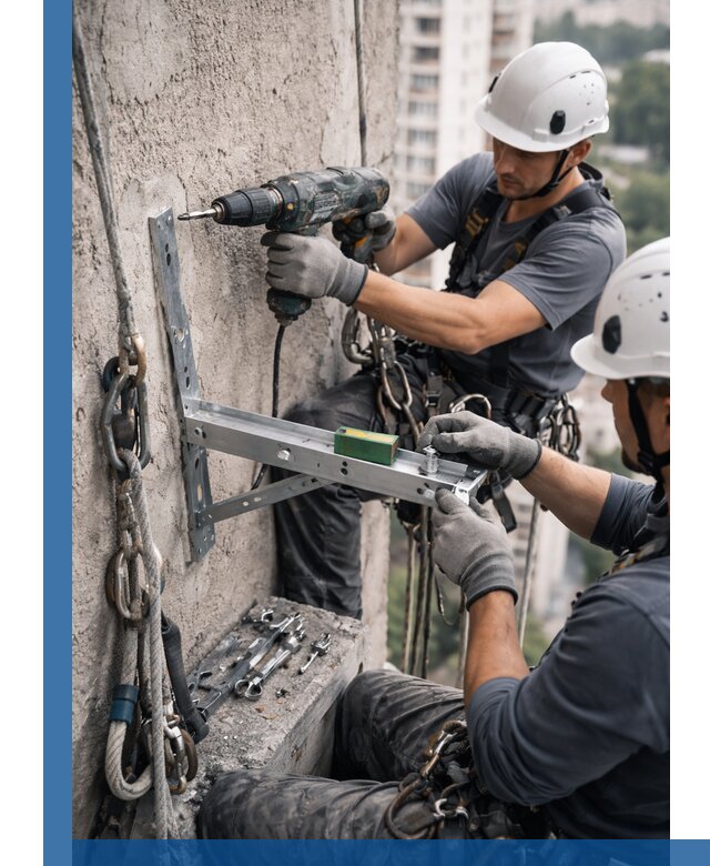 Установка кронштейнов кондиционера и крепежа в Кисловодске