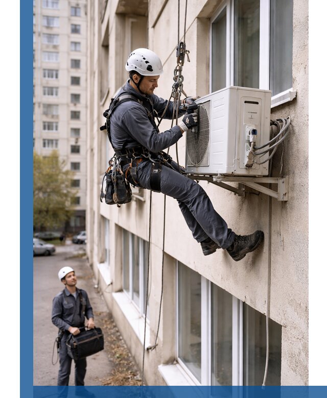 Демонтаж внешнего блока кондиционера в Кисловодске профессионально