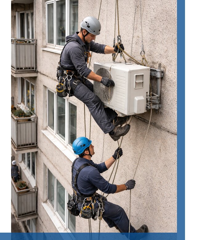 Перенос внешнего блока кондиционера в Кисловодске от 9625 р.| ВЫСОТНИК-Ксл