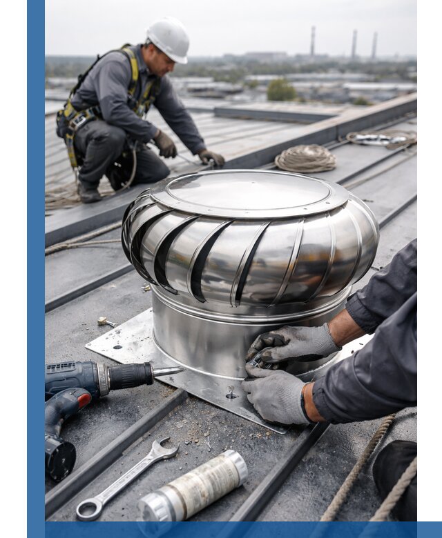 Установка дефлекторов на кровле в Кисловодске профессионально