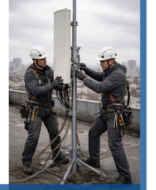 Монтаж антенн связи на крыше в Кисловодске от 9090 р. | ВЫСОТНИК-Ксл