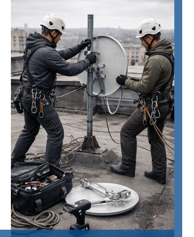 Демонтаж антенн на крыше в Кисловодске от 4812 р. | ВЫСОТНИК-Ксл